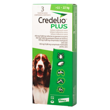 Credelio Plus 450/16.88 mg (11-22 kg) 3 tablete