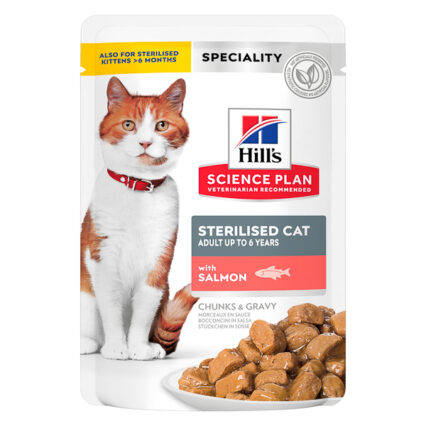 Hill's SP Feline Young Adult Sterilised Salmon 85 g (plic) (PROMO)