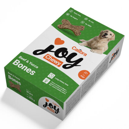 Calibra Joy Dog Chewy Beef & Yucca Bones 850 g