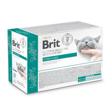 Brit GF Veterinary Diet Cat Sterilised Pouch Fillets in Gravy 12x85 g