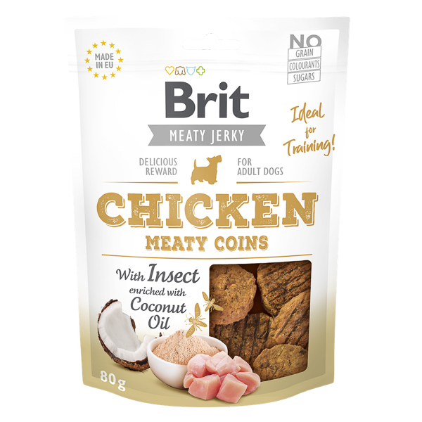 Brit Jerky Chicken with Insect Meaty Coins 80 g
