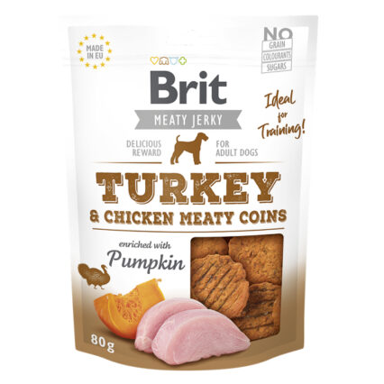 Brit Jerky Turkey Meaty Coins 80 g