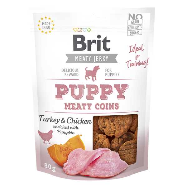 Brit Jerky Puppy Turkey Meaty Coins 80 g
