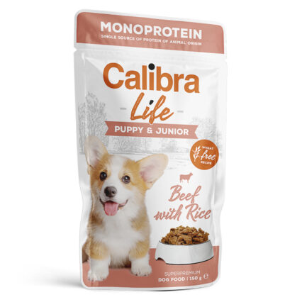 Calibra Dog Life Pouch Puppy & Junior Beef 150 g