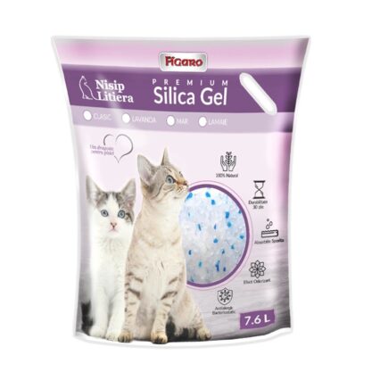 ASTERNUT PENTRU LITIERA PISICI NISIP SILICA-GEL FIGARO PREMIUM 7.6L-CLASIC