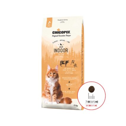 HRANA USCATA PENTRU PISICI SUPER PREMIUM CHICOPEE CNL ADULT INDOOR BEEF 15KG