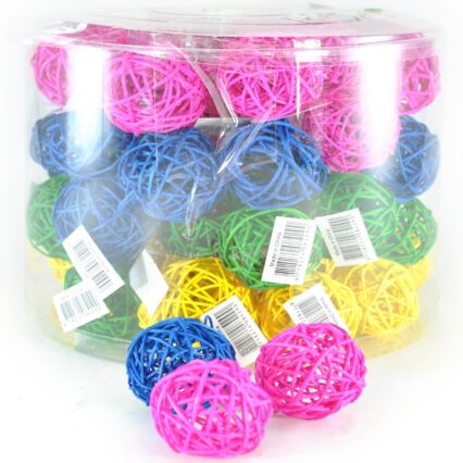 JUCARIE PENTRU PISICI  PAPILLON MINGE, MIX COLOURS, 4CM-60 BUC/SET/240033