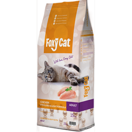 Hrana uscata pentru pisici Foxy Cat Sterilizat cu pui 15 kg