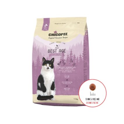 HRANA USCATA PENTRU PISICI SUPER PREMIUM CHICOPEE CNL SENIOR BEST AGE POULTRY 1.5KG