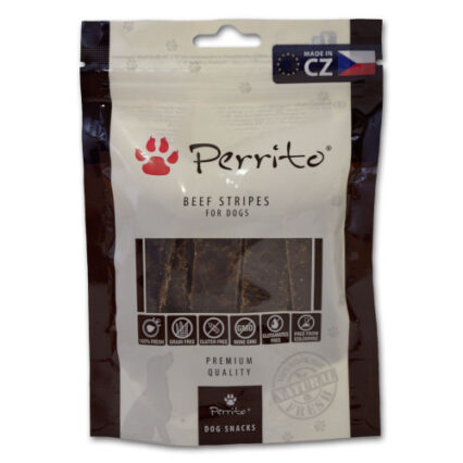 Recompense pentru caini Perrito fasii de carne de vita 100 g