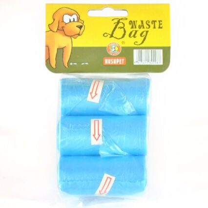 SACI IGIENICI COLECTORI PENTRU CANI ALBASTRI HUSHPET 3x20 BUC/SET