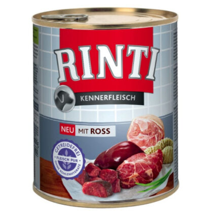 Hrana umeda pentru caini Rinti cu cal 800 g