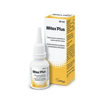 MITEX PLUS PICATURI AURICULARE CAINI SI PISICI 20ML