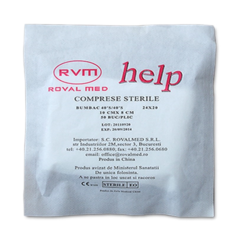 COMPRESE STERILE 10/8 (25/BAX)DEP