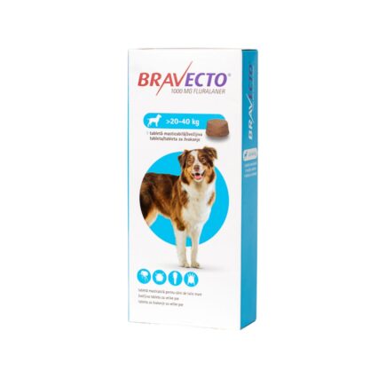 BRAVECTO ANTIPARAZITAR EXTERN CAINE TALIE MARE 1000MG (20-40KG)