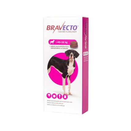 BRAVECTO ANTIPARAZITAR EXTERN CAINE TALIE FOARTE MARE 1400MG (40-56KG)