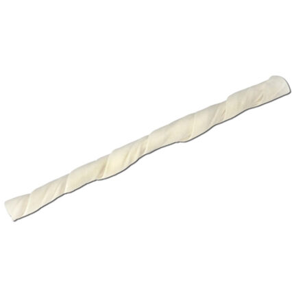 RECOMPENSE PENTRU CAINI BATON ALB PIELE RASUCIT 6MM 100/SET