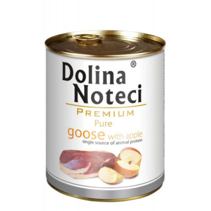 Hrana umeda pentru caini Dolina Noteci Pure cu gasca si mar 400 g