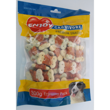 Recompense pentru caini Enjoy Carnivore Biscuit cu pui 300 g
