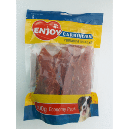 Recompense pentru caini Enjoy Carnivore cu piept de pui 300 g