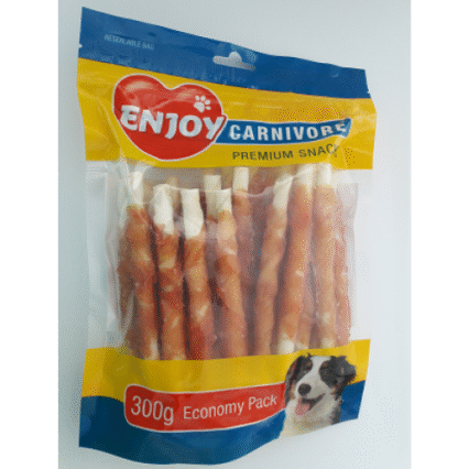 Recompense pentru caini Enjoy Carnivore Sticks cu pui 300 g