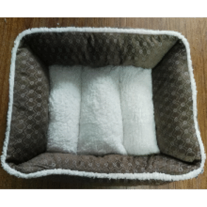 Culcus dreptunghiular pentru caini cu doua fete Enjoy 60x55x20cm