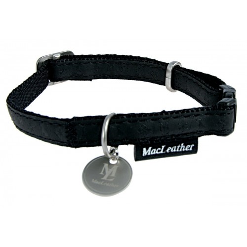 Zgarda caini Macleather Negru 15 mm