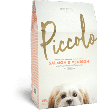 Hrana uscata pentru caini Piccolo cu somon si vanat 750 g