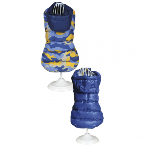 Haina cu fata dubla pentru caini Croci Military Blue 50 cm