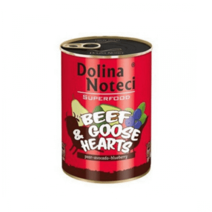 Hrana umeda pentru caini Dolina Noteci Superfood Vita/Inimi gasca 800 gr