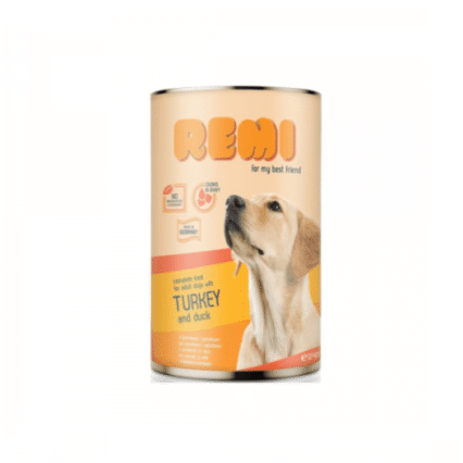 Hrana umeda pentru caini Remi Dog Curcan/Rata 1240g