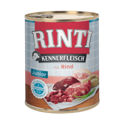 Hrana umeda pentru caini Rinti Junior cu Vita 800g