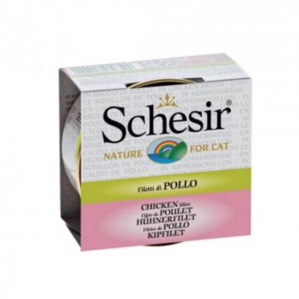 Hrana umeda pentru pisici adulte Schesir Supa cu pui 70gr