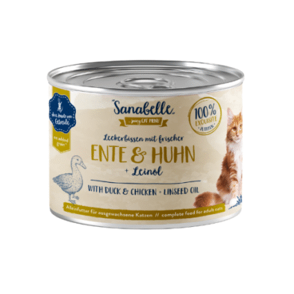 Hrana umeda Sanabelle cu Rata si Pui 195 gr