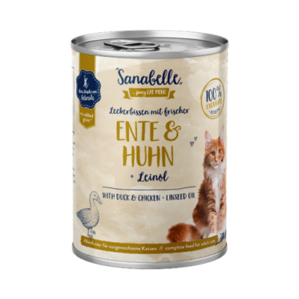 Hrana umeda pentru pisici Sanabelle cu Rata si Pui 400 gr