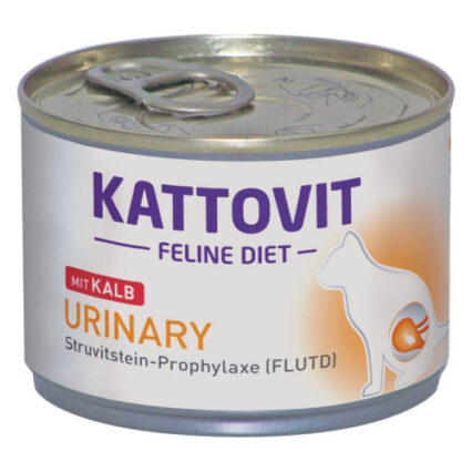 Hrana umeda pentru pisici Kattovit Urinary cu vitel 175 g