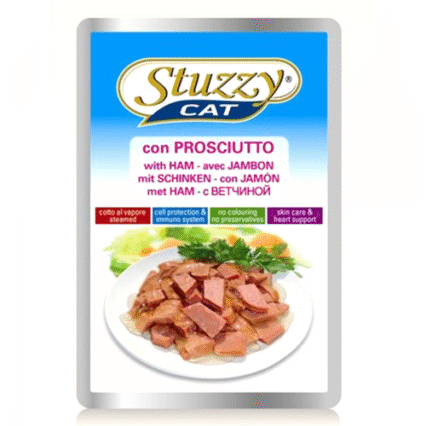 Hrana umeda pentru pisici Stuzzy cu sunca 100 g