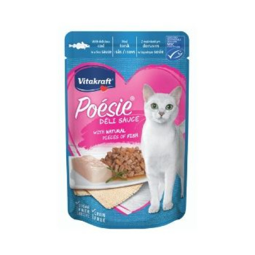 Hrana umeda pentru pisici Vitakraft Poesie Plic Cod in sos 85 g
