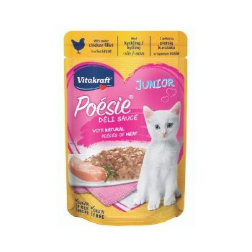 Hrana umeda pentru pisici Vitakraft Poesie Plic Junior Pui in sos 85