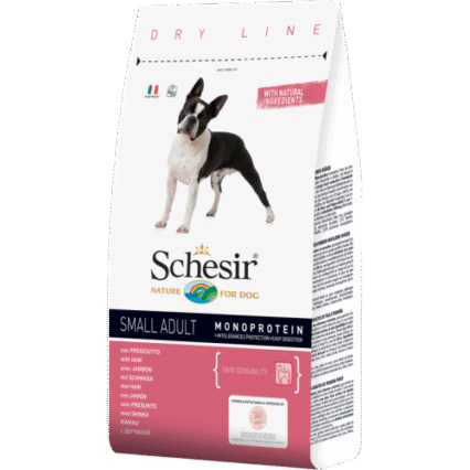 Hrana uscata pentru caini Schesir Small Adult Monoprotein cu sunca 800 g