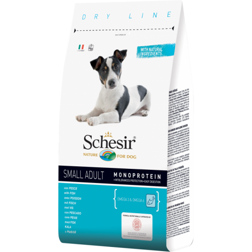 Hrana uscata pentru caini Schesir Small Adult Monoprotein cu peste 800 g