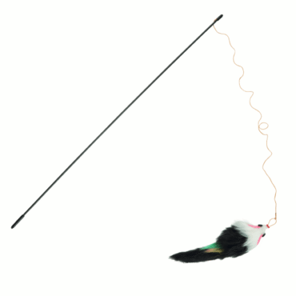 Jucarie pentru pisici Beeztees Undita cu soarece de plus 45 cm PP430418