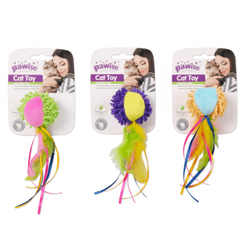 Jucarie pentru pisici Pawise Bila cu Codita