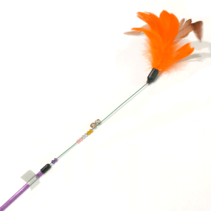 Jucarie pentru pisici Beeztees undita cu pene 50 cm