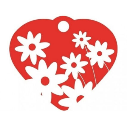 Medalion pentru caini Daisy Inima Orange Imac L