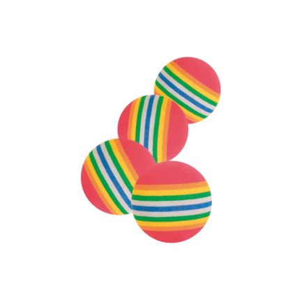 Minge pentru pisici Beeztees Curcubeu 4 cm 4 buc/set