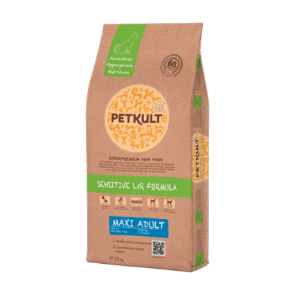Hrana uscata pentru caini Petkult Sensitive Maxi Adult cu miel si orez 12 kg