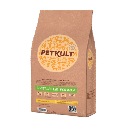 Hrana uscata pentru caini Petkult Sensitive Low Calories cu miel si orez 2 kg