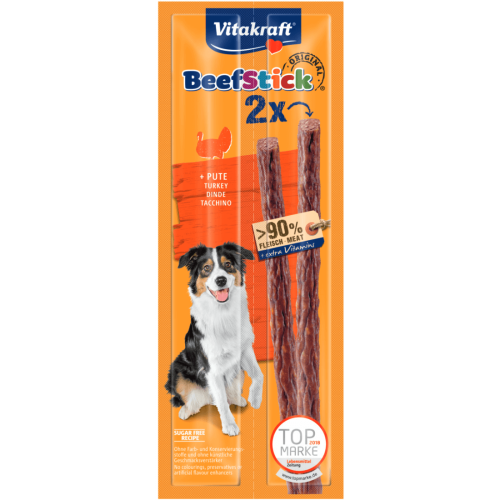 Recompense pentru caini Vitakraft Duo Beef Stick cu Pasare 2x12 g