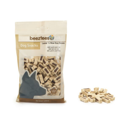 Recompense pentru caini Beeztees Snack oase duo cu miel si orez 150 g